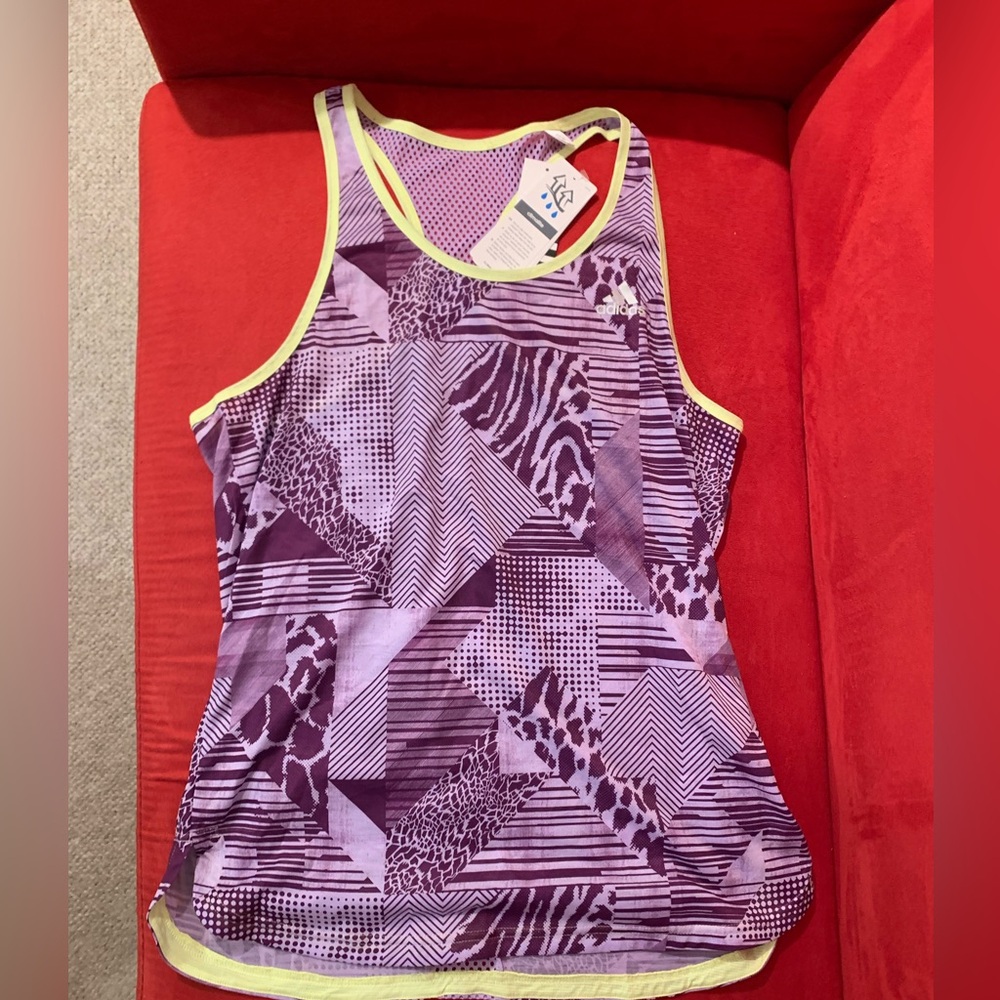ADIDAS Climalite Magenta White Athletic Tank